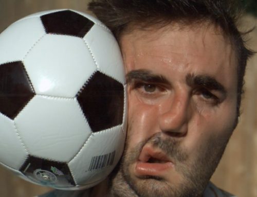 A Guy Gets Drilled in the Face with a Soccer Ball in Super Slow Motion